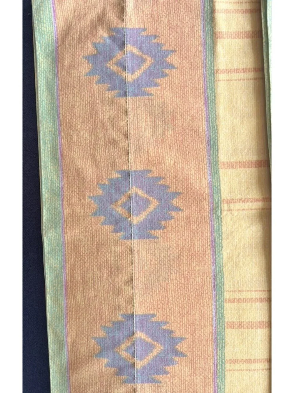 Aztec Southwest Queen Sheet Set Yellow Purple Orange VTG Westpoint Stevens USA